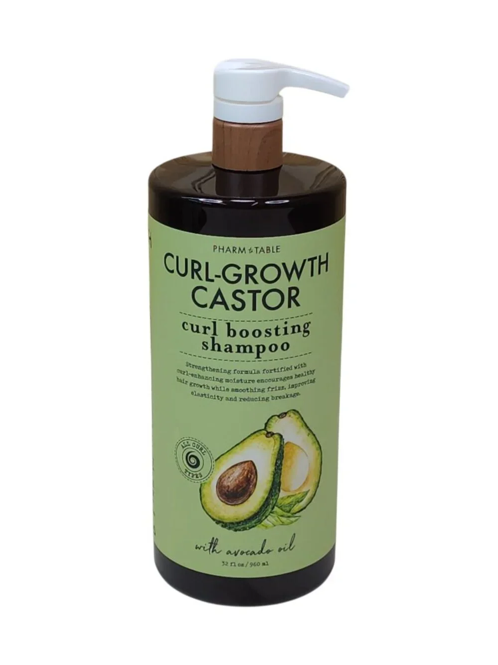 Pharm Table Curl-Growth Castor Curl Boosting Shampoo With Avocado Oil 32oz